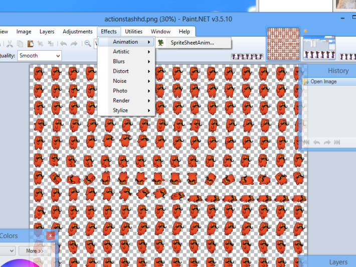 Installing Paint.net 3.5 and testing sprite animations